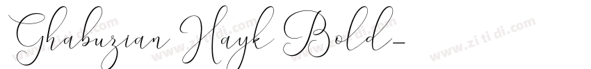 Ghabuzian Hayk Bold字体转换